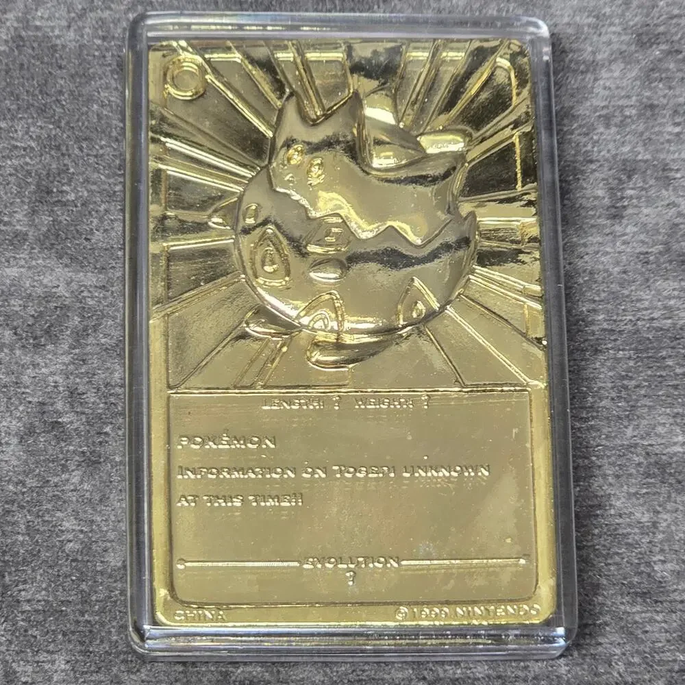 Pokémon Pokeball Togepi Limited Edition Gold Plated 23K Pokemon Card Collect